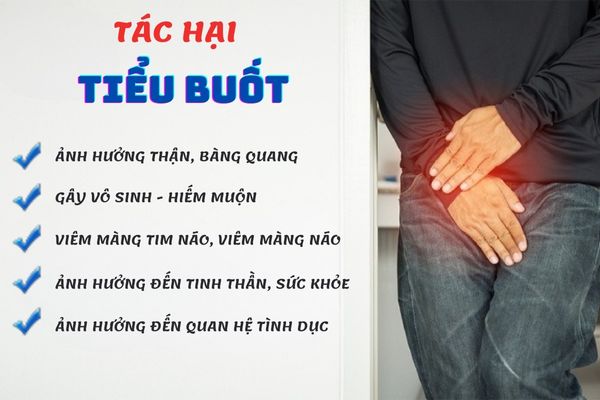 Tiểu buốt gây ra nhiều ảnh hưởng đến nam giới