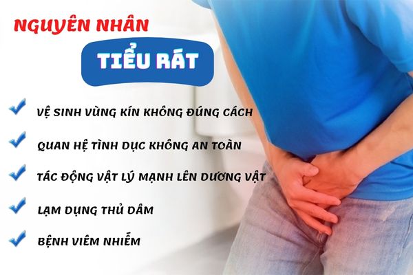 Tiểu rát được gây ra do nhiều nguyên nhân khác nhau