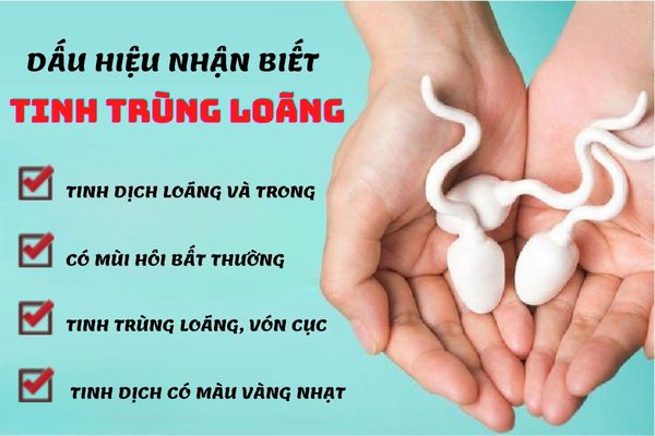 Dấu hiệu nhận biết tinh trùng loãng