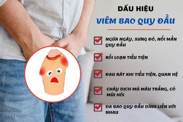 Dấu hiệu nhận biết nam giới bị viêm bao quy đầu