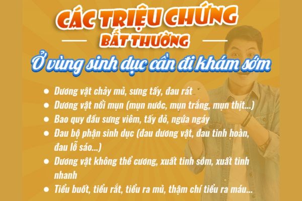 Các triệu chứng bất thường cần khám nam khoa ngay