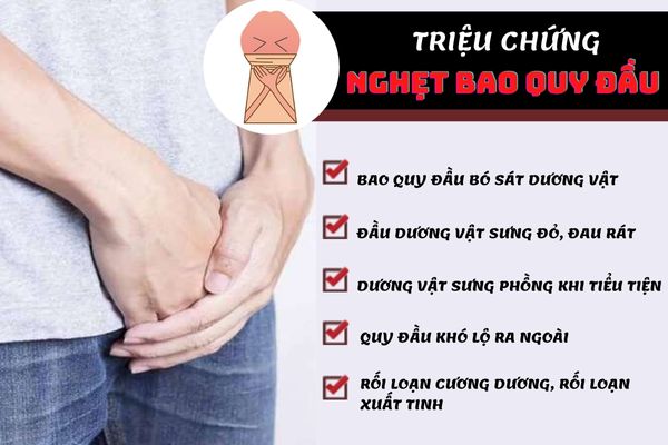 Dấu hiệu nhận biết nghẹt bao quy đầu phổ biến