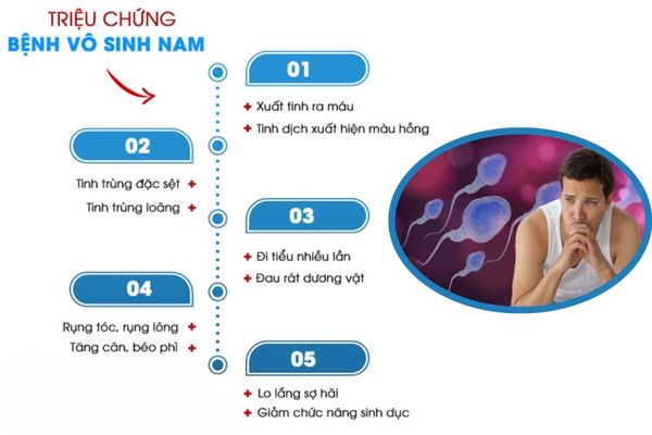 Triệu chứng vô sinh thường gặp ở nam giới